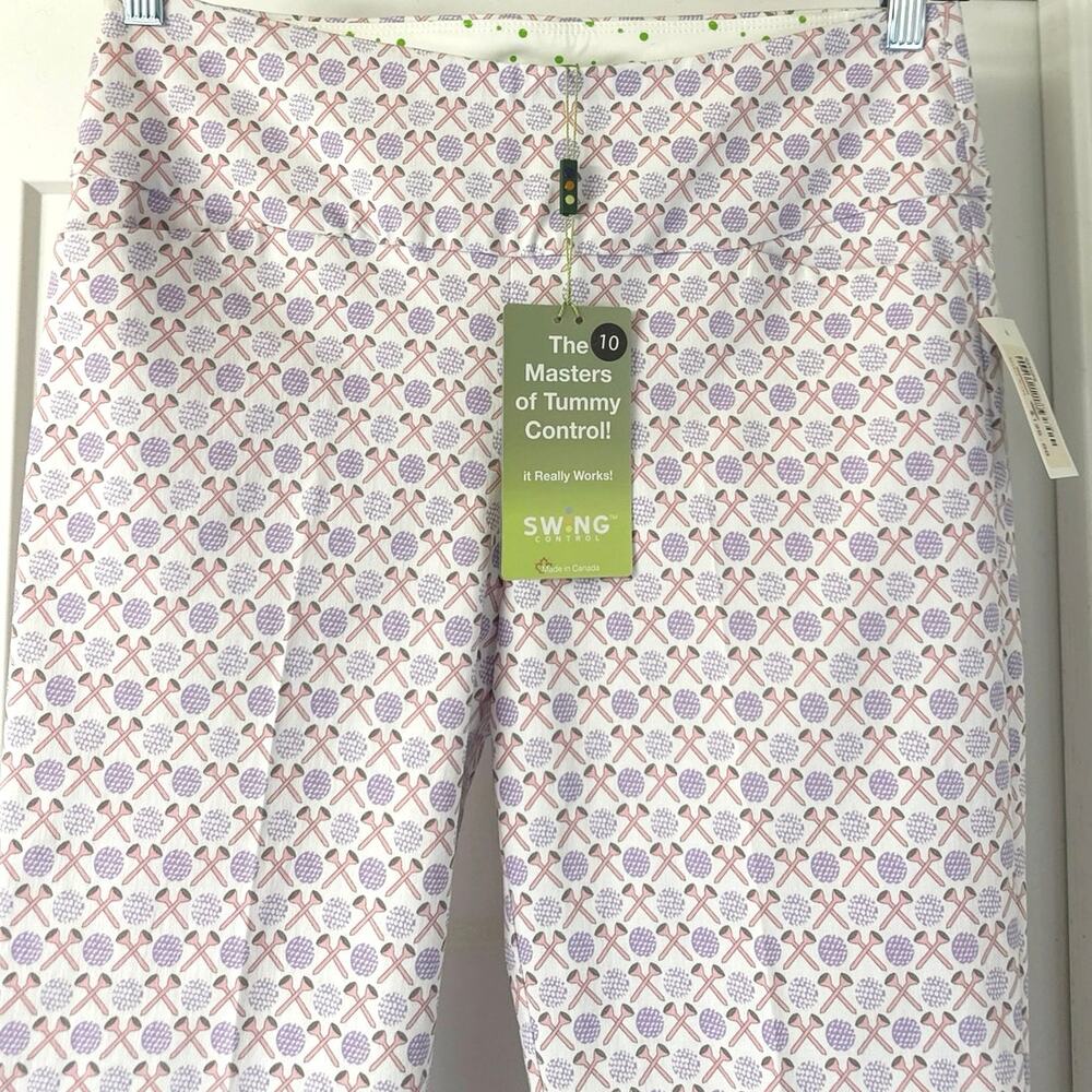 SWING NWT Women’s Tummy Control Master Golf Pants Size 10 in Game Pink Mist - Picture 6 of 13